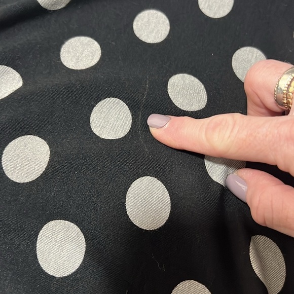 Gershon Bram Lagenlook Black with Gray Polka Dot Accent Midi Dress Size Small - Picture 11 of 11